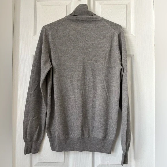 Brooksfield Gray Wool Turtleneck Sweater Men's Large Size 50 - Picture 3 of 7